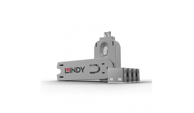 LINDY USB PORT BLOCKER 4PACK/WHITE 40454