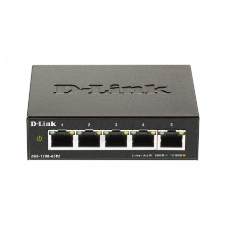 D-link Smart Managed Switch DGS-1100-05V2/E Managed L2, Rackmountable, 1 Gbps (RJ-45) ports quantity
