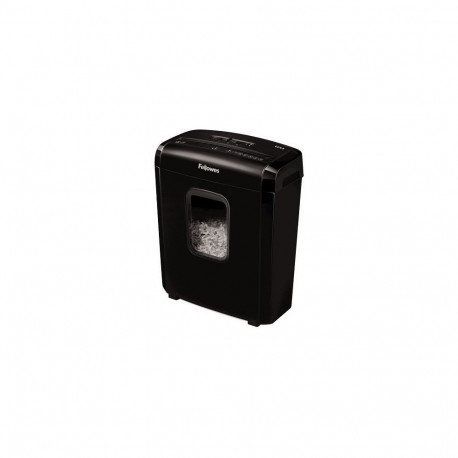 Fellowes Powershred 6M Black, 13 L, Credit cards shredding, Mini-Cut Shredder, Paper handling standa