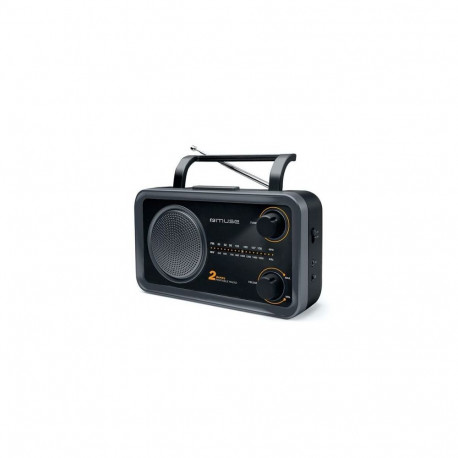 Muse 2-bands portable radio M-06DS Grey, AUX in