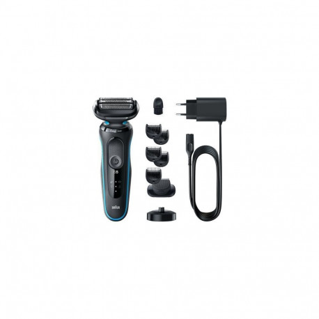 Braun Shaver 51-M4500cs Operating time (max) 50 min, Wet&Dry, Black/Blue