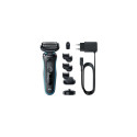 Braun Shaver 51-M4500cs Operating time (max) 50 min, Wet&Dry, Black/Blue