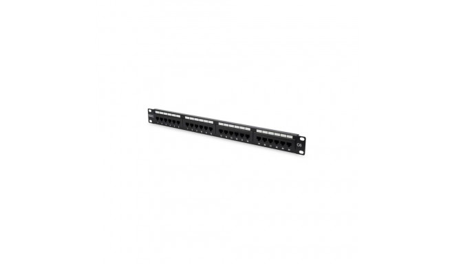 Digitus Patch Panel DN-91624U Black, 48.2 x 4.4 x 10.9 cm, Category: CAT 6; Ports: 24 x RJ45; Retent