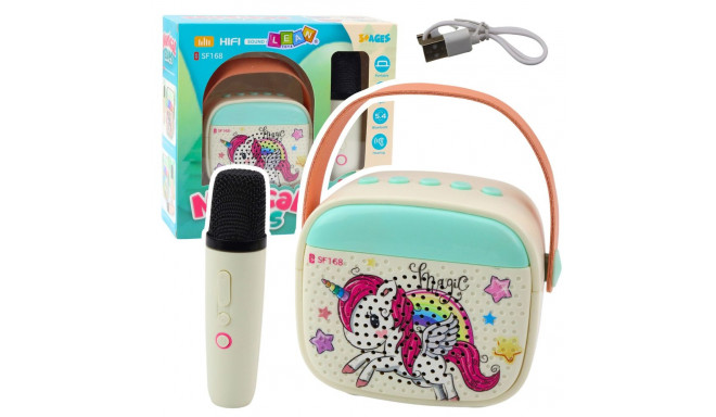 karaoke komplekt lastele ükssarvikuga bluetooth mikrofon