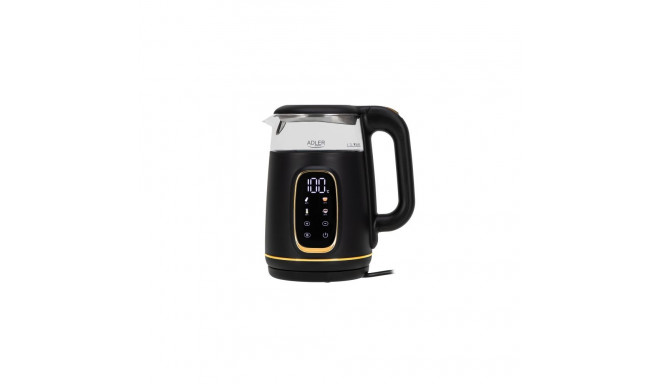 AD 1305 must kuld klaasist elektriline veekeetja temperatuuriregulatsiooniga 1,7l | led | 40–100°c