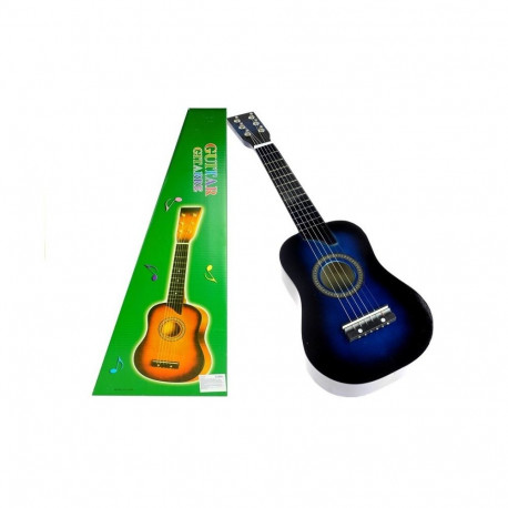 Gitara Drewniana Klasyczna z Kostką Niebieska 60 cm