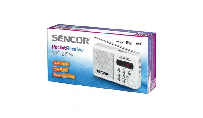 Sencor Portable radio SRD 215 W MP3  USB  SD