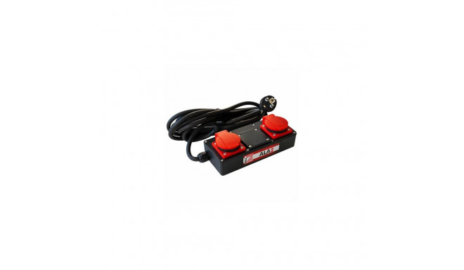 Holzmann ALA2_230V power distribution unit (PDU) 2 AC outlet(s) Black, Red