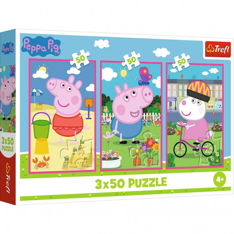 TREFL PEPPA PIG puslede komplekt Sõpruse jõud, 3x50 osa