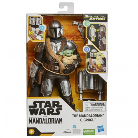 STAR WARS Interaktiivne mängufiguur Galactic Mandalorian ja Grogu, 30 cm
