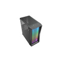 "ATX CMT212A FSP Mid Tower/Tempered Glass side panel/2xUSB3.0/USB2.0/HD Audio/4x120mm fan/Black"