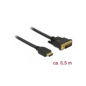 "DELOCK HDMI zu DVI 24+1 Kabel bidirektional 0.5 m"