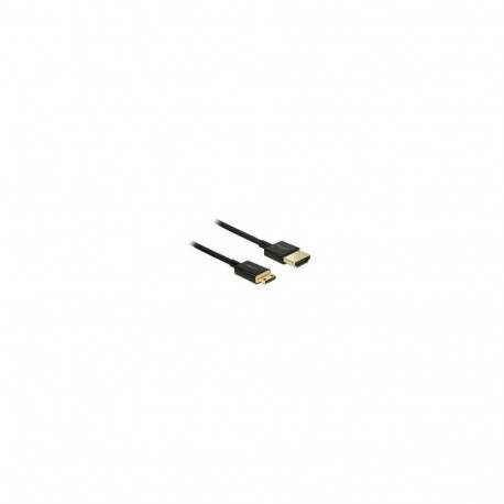 "DELOCK Kabel High Speed HDMI mit Ethernet - HDMI-A Stecker > HDMI Mini-C Stecker 3D 4K 2 m Slim Pre
