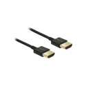 "DELOCK Kabel High Speed HDMI mit Ethernet - HDMI-A Stecker > HDMI-A Stecker 3D 4K 1.5 m Slim Premiu