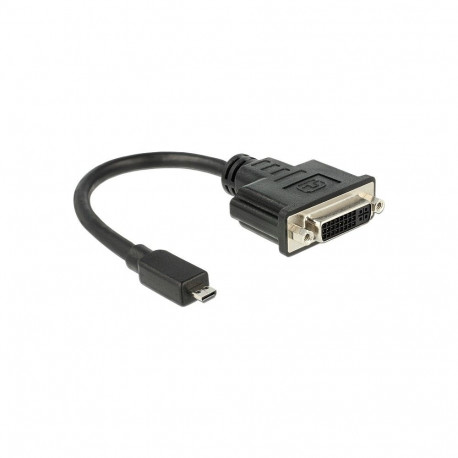 "DELOCK Adapterkabel micro HDMI-D Stecker > DVI 24+5 Buchse schwarz ca. 20cm"