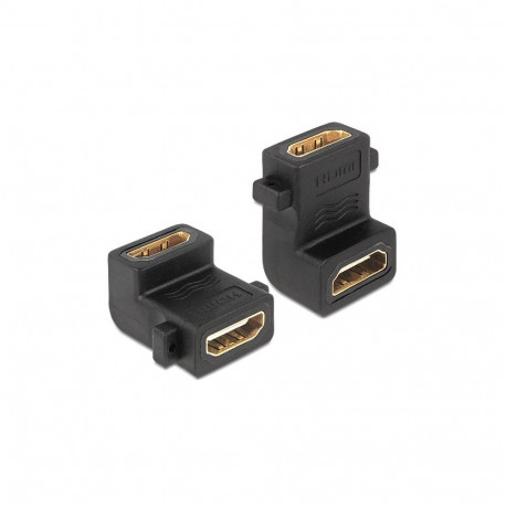 Delock adapter HDMI-A pesa > A pesa 90° nurgaga kruvikinnitusega