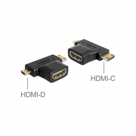 Delock adapter HDMI-A pesa > HDMI-C + HDMI-D pistik