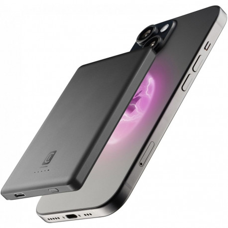 "Cellularline MagSafe Wireless Power Bank MAG LITE 5000 Gray"