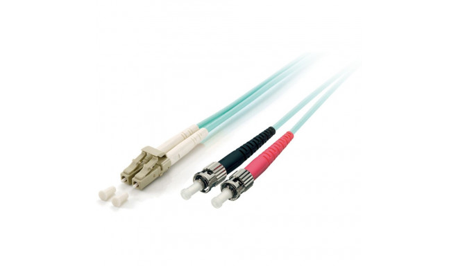 "Equip LWL Patchkabel LC->ST 5.00m Multimode Duplex OM3 turq Polybeutel"