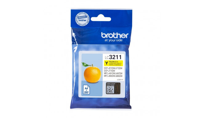"Brother Tinte LC-3211Y Gelb bis zu 200 Seiten nach ISO/IEC 24711"