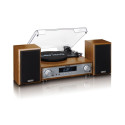 Lenco HiFi set record player/DAB+/FM/BT/USB wood