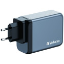 Verbatim GaN 200W seinalaadija 3xUSB-C/USB-A + EU/UK/US adapter GNC-200 32204