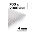 Piece of greenhouse multiwall sheet / clear polycarbonate 700x2000mm - 4mm, 7pcs.