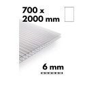 Kasvuhoone kihtplastiku / polükarbonaati tükk 700x2000mm - 6mm, 3tk.