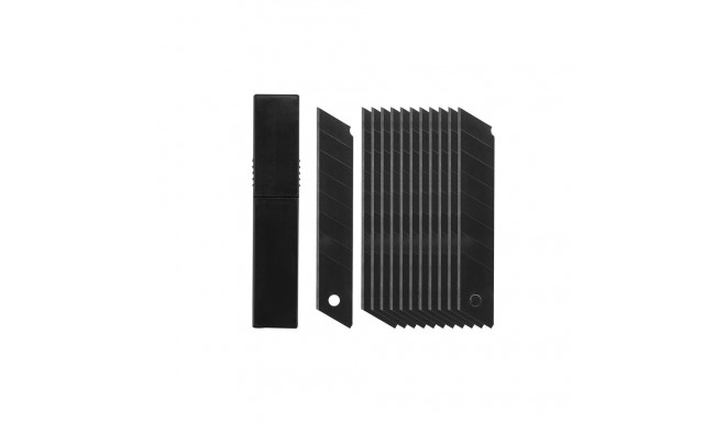 Snap-off replaceable blades 18 mm, TITAN BLACK, 10 pcs.