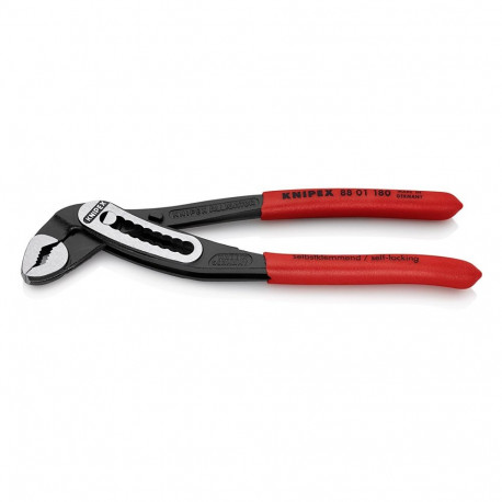 Alligator 8801180, 180mm, Rohr- / Wasserpumpen-Zange (rot, 9-stufig verstellbar)