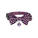 Collar set Dogness for cats 2 pcs (Calamus Purple/Polka Dot Purple)