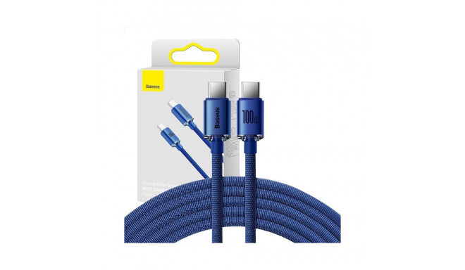 Baseus Baseus Crystal Shine cable USB-C to USB-C, 100W, 1.2m (blue)