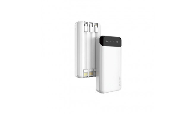 Dudao Dudao capacious powerbank with 3 built-in cables 20000mAh USB Type C + micro USB + Lightning w