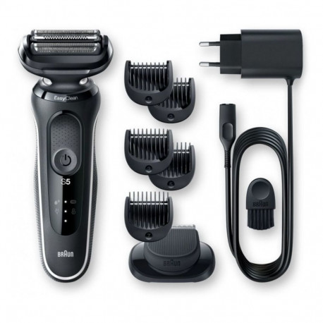 Braun Shaver 51-W1500s Operating time (max) 50 min, Wet&Dry, Black/White