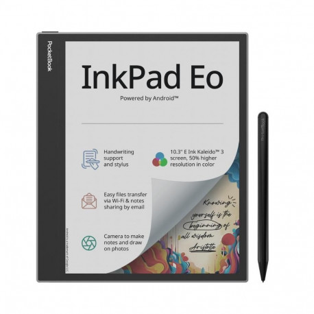POCKETBOOK E-Reader||InkPad Eo|10.3"|2480 x 1860|1xUSB-C|1xMicroSD Card Slot|Bluetooth|Grey|PB1042-M