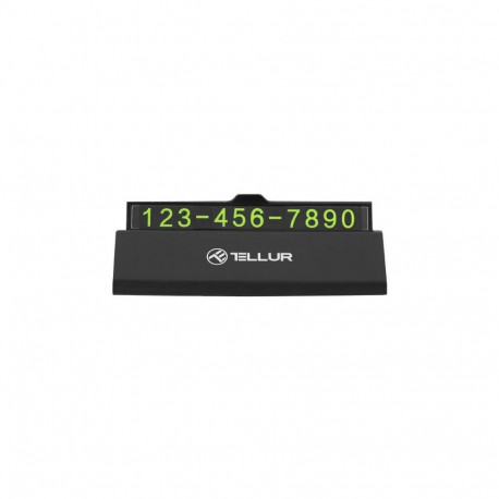 Tellur Temporary car parking phone number card black