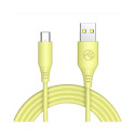Tellur Silicone USB to Type-C cable 3A, 1m, yellow