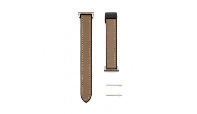 Connect 22mm Silicone Leather Watch Strap with Magnetic Wine Red