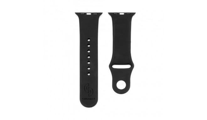 Connect Watch 38/40/41mm Silicone Loop Watch Strap (110mm S/M) Black
