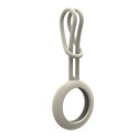 iLike AirTag Silicone Keychain Loop Case White