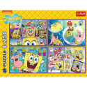 Puzzle - 4x250 - hull Sponge Boba maailm Trefl 13342