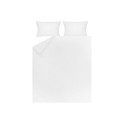BED COV SET Striped White SATEEN 200x220