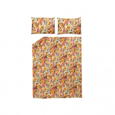 BED COV SET Flowers KSL COTTON 160x200CM