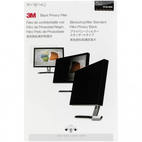 3M PF200W9B Privacy Filter Black for 50,8cm (20,0 ) 16:9