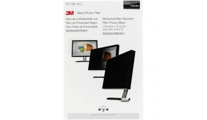 3M PF200W9B privaatsusfilter must 50,8cm (20,0) 16:9 jaoks