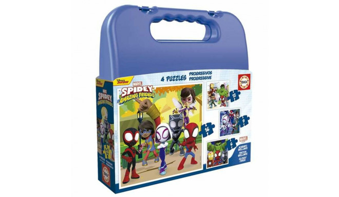 4 Pužļu Komplekts Spidey Portfelis