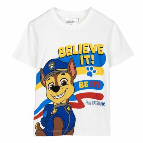 Lühikeste varrukatega T-särk, laste The Paw Patrol Valge - 4 aastat