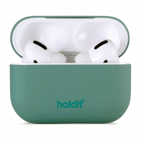 Airpods Pro laadimiskarbiümbris Holdit 1/2 gen, silikoon, Moss Green