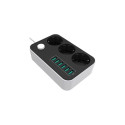 10 A | Power Socket :3 EU plugs/6USB Blac | CW-CHE36B | Black | 1.8 m