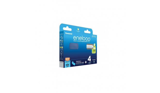 Rechargeable batteries PANASONIC ENELOOP AAA 800 mAh 4 szt + case (BK-4MCDE/4CP+CASE)